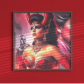 Vintage Devilish Woman Poster