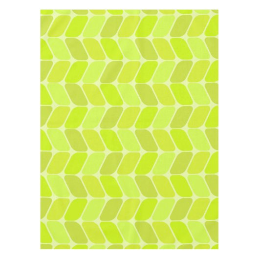 Vintage Diagonal Rectangles Chartreuse Tafelkleed (Voorkant)