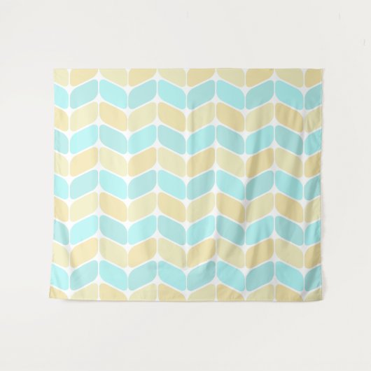 Vintage Diagonal Rectangles Sandy Beach Wandkleed (Voorkant (horizontaal))