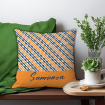 Vintage diagonale geometrische oranje grijze naam
