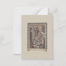 Vintage Dickens Scrooge Komt langs Gift Card Notitiekaartje