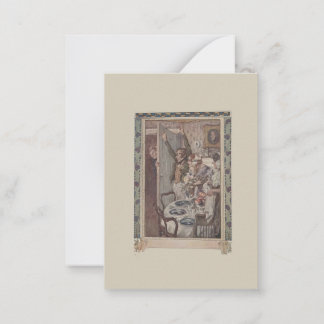 Vintage Dickens Scrooge Komt langs Gift Card Notitiekaartje