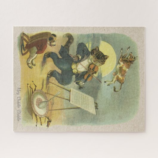 Vintage Diddle Nursery Rhyme Herstelbaar Legpuzzel (Horizontaal)