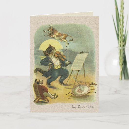 Vintage Diddle Nursery Rhyme Herstelbaar Notitiekaartje (Voorkant)
