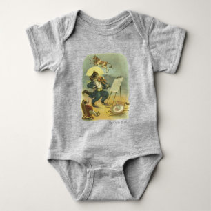 Vintage Diddle Nursery Rhyme Herstelbaar Romper