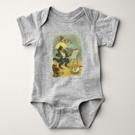 Vintage Diddle Nursery Rhyme Herstelbaar Romper (Voorkant)