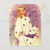 Vintage die Angel Religieuze Pasen bidt Feestdagenkaart (Voorkant)