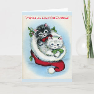 Vintage die - u het snorren-fect-Snorren Kerstmis Feestdagen Kaart