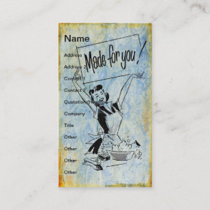 Vintage die Vrouw, voor u wordt gemaakt Visitekaartje