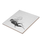 Vintage Diepzee - Duiker Tegeltje (Zijkant)