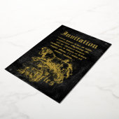 Vintage Dierenriem Ram Folie Uitnodiging (Gedraaid)