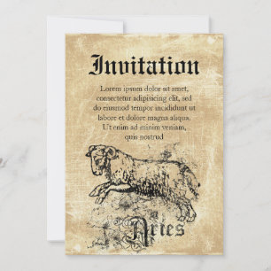 Vintage Dierenriem Ram Kaart