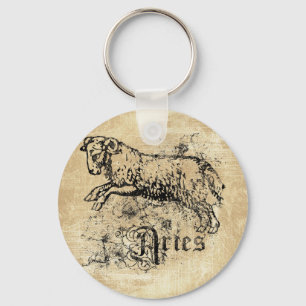 Vintage Dierenriem Ram Sleutelhanger