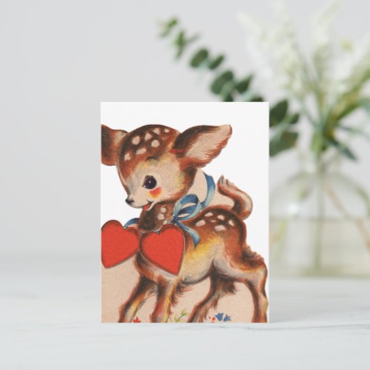 vintage dierentuin feestdagenkaart (Staand voorkant)