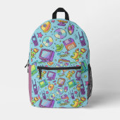 Vintage Digital Nostalgia Rucksack Bedrukte Rugzak (Voorkant)