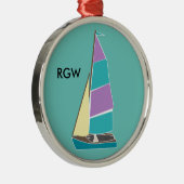 Vintage Dinghy Metalen Ornament (Rechts)