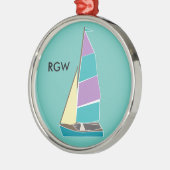 Vintage Dinghy Metalen Ornament (Links)