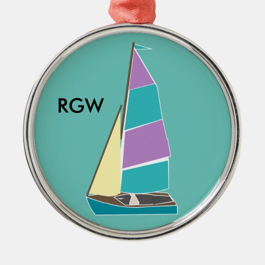 Vintage Dinghy Metalen Ornament (Voorkant)