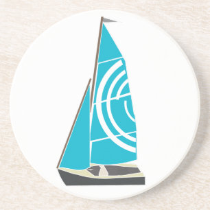 Vintage Dinghy Zandsteen Onderzetter
