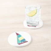 Vintage Dinghy Zandsteen Onderzetter (Zijkant)