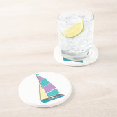 Vintage Dinghy Zandsteen Onderzetter (Zijkant)