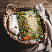 Vintage Dino Baby Shower Kaart