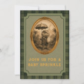 Vintage Dinosaur Baby Sprinkle Kaart (Voorkant)