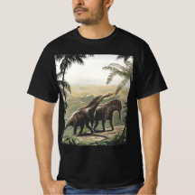 Vintage dinosauriërs, Amargasaurus met palmbomen