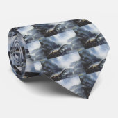 Vintage dinosauriërs, Barapasaurus met onweerswolk Stropdas (Opgerold)