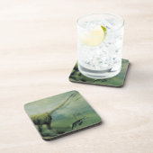 Vintage dinosauriërs, Brachiosaurus zwemt in oceaa Drankjes Onderzetter (Rechterzijde)