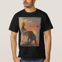 Vintage dinosauriërs, Carnotaurus brult in Jungle