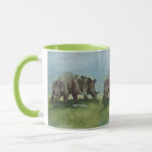 Vintage dinosauriërs, Centrosaurus die graast in d Mok (Links)