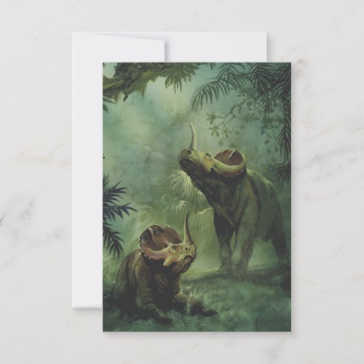 Vintage dinosauriërs, Centrosaurus in de jungle (Voorkant)