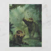 Vintage dinosauriërs, Centrosaurus in de jungle Briefkaart (Voorkant)