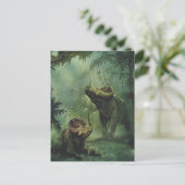 Vintage dinosauriërs, Centrosaurus in de jungle Briefkaart (Staand voorkant)