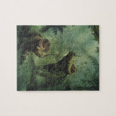 Vintage dinosauriërs, Centrosaurus in de jungle Legpuzzel (Horizontaal)