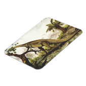 Vintage dinosauriërs, Plateosaurus die in bomen gr Magneet (Linkerzijde)