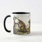 Vintage dinosauriërs, Plateosaurus die in bomen gr Mok (Links)