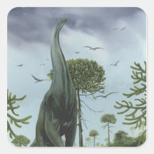 Vintage dinosauriërs, Sauroposeidon met vogels vli
