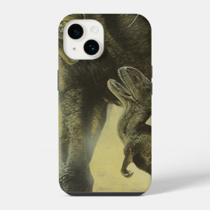 Vintage dinosauriërs, Torvosaurus en Brachiosaurus iPhone 14 Hoesje
