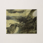 Vintage dinosauriërs, Torvosaurus en Brachiosaurus Legpuzzel (Horizontaal)