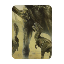 Vintage dinosauriërs, Torvosaurus en Brachiosaurus Magneet