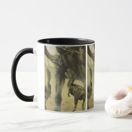 Vintage dinosauriërs, Torvosaurus en Brachiosaurus Mok