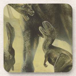 Vintage dinosauriërs, Torvosaurus en Brachiosaurus Onderzetter