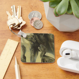 Vintage dinosauriërs, Torvosaurus en Brachiosaurus Sleutelhanger