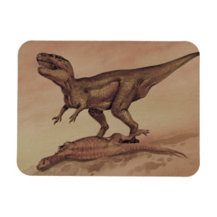 Vintage dinosauriërs, vleesetende Giganotosaurus Magneet