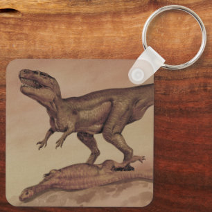 Vintage dinosauriërs, vleesetende Giganotosaurus Sleutelhanger