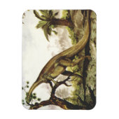 Vintage Dinosaurus, Plateosaurus Grazing op bomen Magneet (Verticaal)