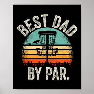 Vintage Disc Golf Papa - Beste Papa Door Par Disk Poster