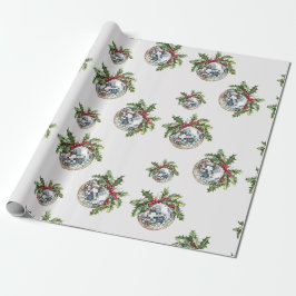 Vintage Disco Bal Kerstcadeau Cadeaupapier